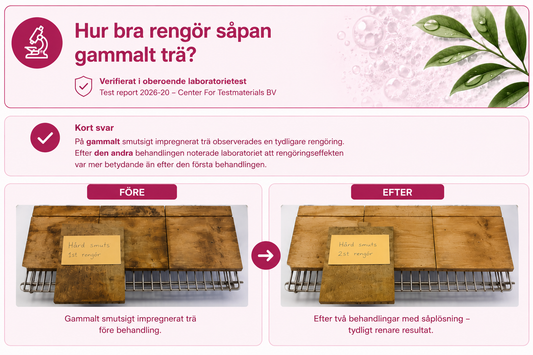 Hur bra rengör såpan gammalt trä?