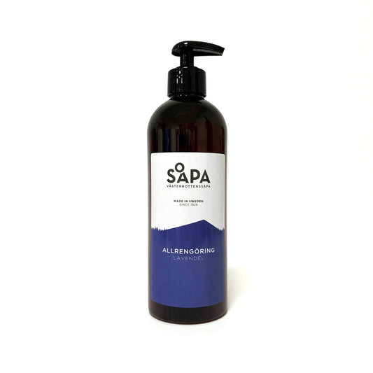 All-purpose cleaning soap with lavender fragrance, for floors. 0.5 l pump bottle